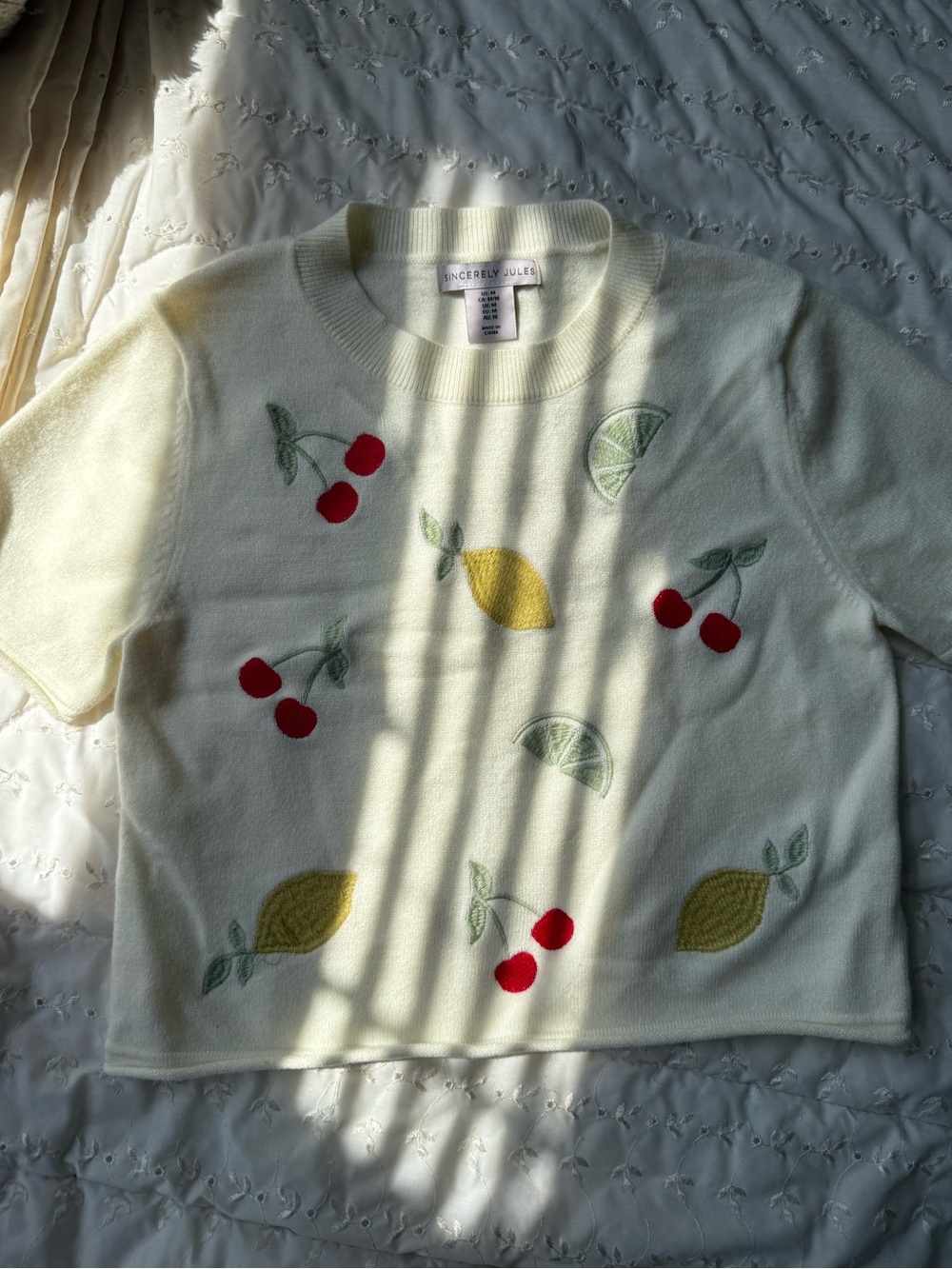 Lemon & Cherry Knit Sweater - NEW